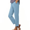 thumbnail image 5 of Womens Stretch Work Pants for Office, High Rise Straight Leg Trousers with Pockets, Wrinkle-Free Business Casual Bottom for Women, 5 of 6
