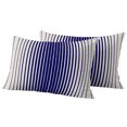thumbnail image 6 of Navy Blue Striped Outdoor Pillow Covers 20x12 Inch Lumbar Pillow Covers Set of 2 Waterproof Decorative Throw Pillow Cases Farmhouse Beige Stripes Vintage Rustic Cushion Covers for Patio Garden Couch, 6 of 8