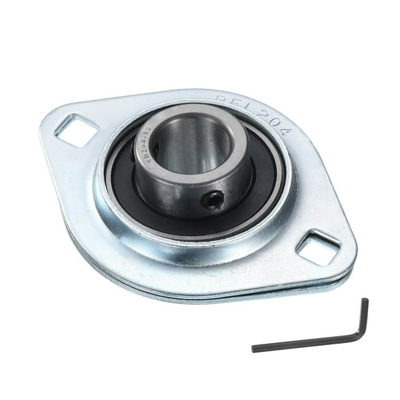 3/4" Bore Flange Mounted Bearing SBPFL204-12 Unit Pressed Steel Housing Two Bolt Bearing , with A Wrench