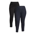 thumbnail image 4 of HANES Just My Size Women's Plus Size 2 Pocket Stretch Pull On Pants Available in Petite, 2 Pack, 4 of 7
