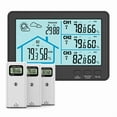 thumbnail image 1 of Wireless Weather Station Barometer Color LCD Screen Temperature Humidity Meter 433 Weather Station Forecast Sensor Black,1 * Wireless Weather Station Barometer set,Black, 1 of 7