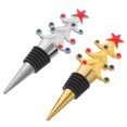 thumbnail image 3 of LOLIPPYY 2-Pack Holiday Wine Bottle Stoppers in Christmas Tree Design - Metal Sealers for Wine Preservation, Perfect Xmas and Thanksgiving Party Favors, 3 of 7