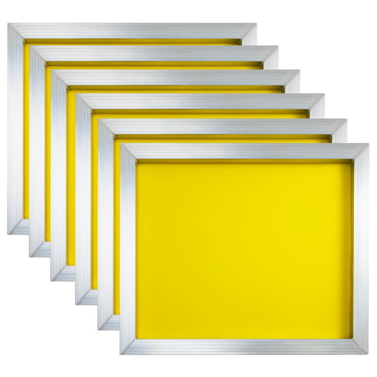 GoldUpUSAInc Aluminum Screen Printing Screens, Size 9 x 14 Inch  Pre-stretched Silk Screen Frame (200 Yellow Mesh)