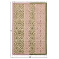 thumbnail image 3 of Casavani - 7'x7' Handblock Printed Green Cotton Dhurrie Square Area Rugs for Bedroom & Dining Room, 3 of 7