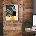thumbnail image 5 of Epic Graffiti 'Afro Woman In Yellow' by Ioana Horvat, Giclee Canvas Wall Art, 12"x16", 5 of 6