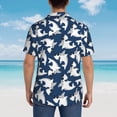 thumbnail image 6 of Xecao Shark print Hawaiian shirt - a stylish short-sleeve button-down for men, perfect for casual beach and tropical outings., 6 of 9