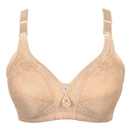 

Felirenzacia Women Printed Bra Wire Free Underwear One-Piece Bra Everyday Underwear