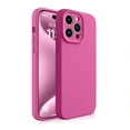thumbnail image 1 of Compatible for iPhone 15 Pro Case, Liquid Silicone Phone Case, Full Body Screen Camera Protective Cover Anti-Scratch Soft Microfiber Lining Shockproof Case for iPhone 15 Pro, Rose, 1 of 10