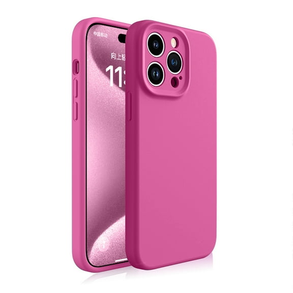 Compatible for iPhone 13 Pro Case, Liquid Silicone Phone Case, Full Body Screen Camera Protective Cover Anti-Scratch Soft Microfiber Lining Shockproof Case for iPhone 13 Pro, Rose