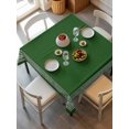 thumbnail image 6 of Green Greek Key Table Cloth, Geometric Greece Ancient Farmhouse Geo Waterproof Tablecloth for Square Tables, Reusable Washable Fabric Table Cover for Restaurant Kitchen Dining Tables 60"x60", 6 of 6