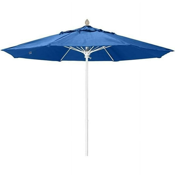 Fiberbuilt Home 7MPUW-8602 7.5 ft. Oct Market 8 Rib Push Up White with Pacific Blue Marine Grade Canopy