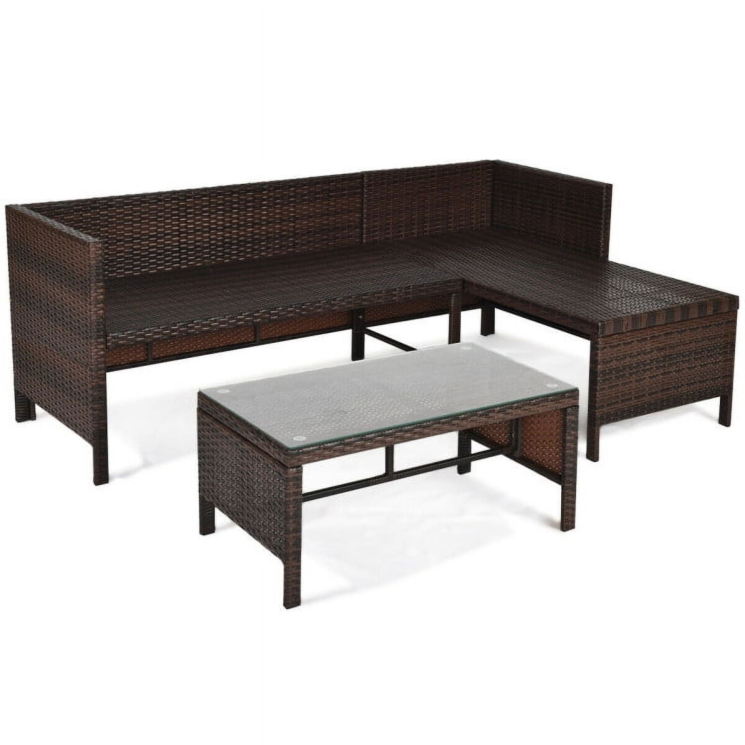 Aimee Lii 3 Pieces Patio Wicker Rattan Sofa Set, Wicker Patio Couch, Outdoor Balcony Furniture, Gray Aimee Lii 3 Pieces Patio Wicker Rattan Sofa Set, Wicker Patio Couch, Outdoor Balcony Furniture, Gray
