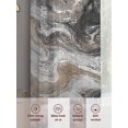 thumbnail image 7 of Black Marble Semi Sheer Curtains 108 Inch Length 2 Panels Set, Retro Chic Abstract Mottled Texture Art Sheer Kitchen Curtain Privacy Voile Window Curtain for Living Room Bedroom Rod Pocket Drapes, 7 of 7