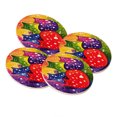 thumbnail image 1 of KuzmarK Sandstone Drink Coaster (set of 4) - Fiesta Polka-Dot Kitties and Mouse Cat Abstract Art by Denise Every, 1 of 1