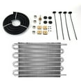 thumbnail image 1 of Engine Oil Coolers Kit, Universal Aluminum Alloy Transmission Oil Cooler  For Cars, 1 of 8