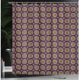 thumbnail image 3 of Ambesonne Geometric Shower Curtain, Colorful Tribal Shapes, 69"Wx70"L, Blue Violet Orange and White, 3 of 4