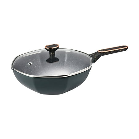 

Non-stick Wok Maifan Stone Octagonal Wok Stir Fry Pans With Lid Comfortable Handle Die-cast Aluminum Deep Frying Pan Cooking Pan Wok