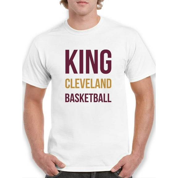 King Cleveland Basketball Men White T-Shirt, Male x-Large