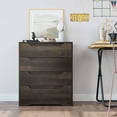 thumbnail image 3 of Homfa 4 Drawer Dresser for Bedroom, Wooden Handless Chest of Drawers, Modern Nightstand Storage Cabinet for Living Room, Dark Brown, 3 of 9