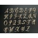 thumbnail image 2 of Alfileres con letras Broches Broches de metal plateados Alfileres-Alfiler inicial de cristal transparente, 2 of 3