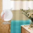 thumbnail image 3 of No Hook Shower Curtain, Teal Blue Ombre Shower Curtains for Bathroom with See Through Top Window, Modern Abstract Gradient Art Waterproof & Washable Bath Curtain Stall 48"x72", 3 of 9