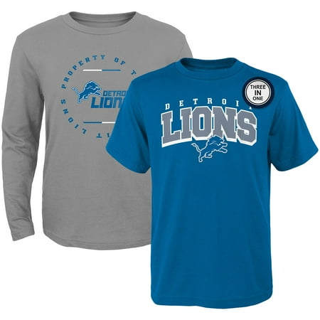 Detroit Lions Preschool Club T-Shirt Combo Set - Blue/Heathered (Best High Schools In Metro Detroit)