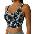 thumbnail image 2 of Pofeuu Flower Print Sports Bra for Women Sexy Vest Yoga Running Gym Fitness Crop Bras Tops-Large, 2 of 8