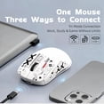 thumbnail image 2 of Ultra-Lightweight Wireless Gaming Mouse with Decorative Stickers, 59g Tri-Mode Rechargeable Mouse, 1000Hz Polling Rate, Ergonomic Design for Gaming, Work, Laptop & PC, White, 2 of 14