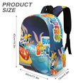 thumbnail image 3 of Constructores de Bugs Bunny-theme Backpack, Campus style schoolbag Bookbag with Adjustable Shoulder Straps And Large Zip Compartment, Unisex Travel Bags.42x30x15cm, 3 of 6