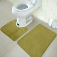 thumbnail image 2 of Xoxingysm Carpet Coral Velvet Memory Cotton Mat Bathroom Absorbent Non-Slip Carpet 3 Pcs/Set, 2 of 3