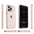 thumbnail image 4 of for iPhone 13 Pro Magnetic Case [Compatible with Magsafe], Clear Glitter Full Body Protective Cover Slim TPU Transparent Shockproof Bling Phone Case for iPhone 13 Pro 6.1",Gold, 4 of 5