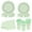 Green, variant on Gingham Party Supplies Gingham Paper Plates and Napkins Knives Spoons Forks Cups Disposable Party Set for Picnics Dinner Shower Wedding  for 25 Guest Blue