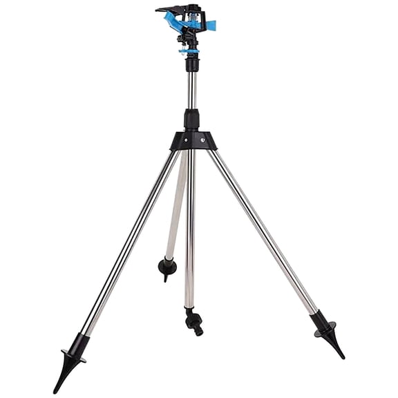 Adjustable Tripod Sprinkler for Garden Irrigation – Heavy-Duty Rotating Arm Lawn Sprinkler with Metal Bracket, High-Reach Watering for Yard, Plants, and Landscaping