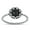 Black Simulated Onyx, variant on CHOOSE YOUR COLOR Sterling Silver White Simulated Opal Ring .925 Bali Sun Band CZ Female Size 5