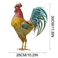 thumbnail image 2 of Realistic Chicken Statues Metal Rooster Stakes, Animals Silhouette Sculptures Decor Chicken Ornaments, Yard Art Decor For Backyard Patio 2D Plane Outdoor Garden Stake, 2 of 4