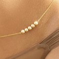 thumbnail image 2 of Gold Faux Pearl Charm Bikini Belly Waist Lower Back Link Body Chain, 2 of 8
