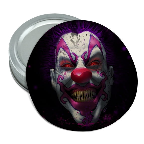 Creepy Scary Clown Keep It Smiling Round Rubber Non-Slip Jar Gripper Lid Opener