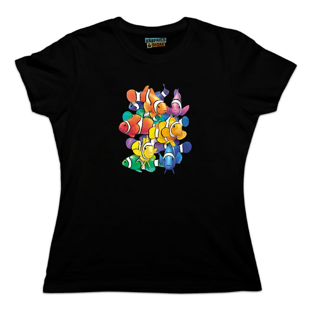 Clowns Clownfish Fish Rainbow Women's Novelty T-Shirt - Walmart.com