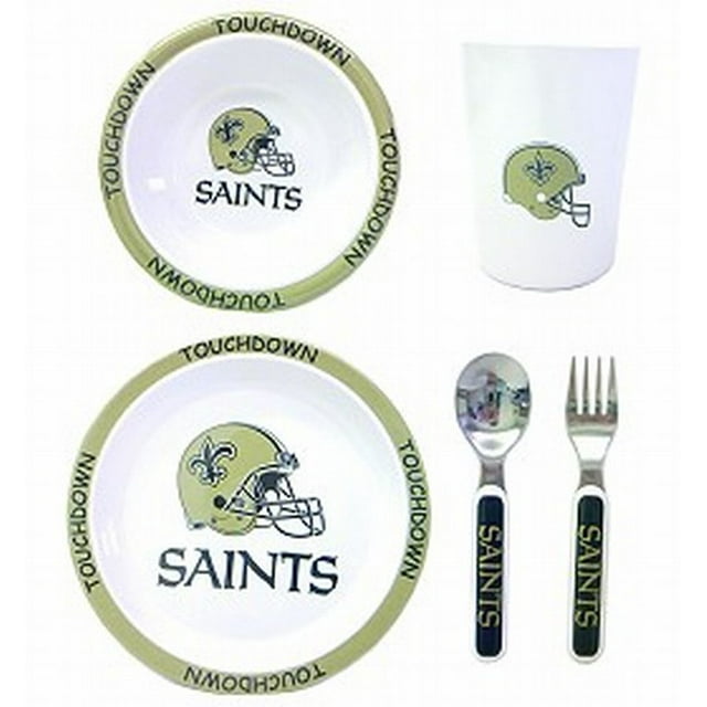 New Orleans Saints 5 Piece Children's Dinner Set