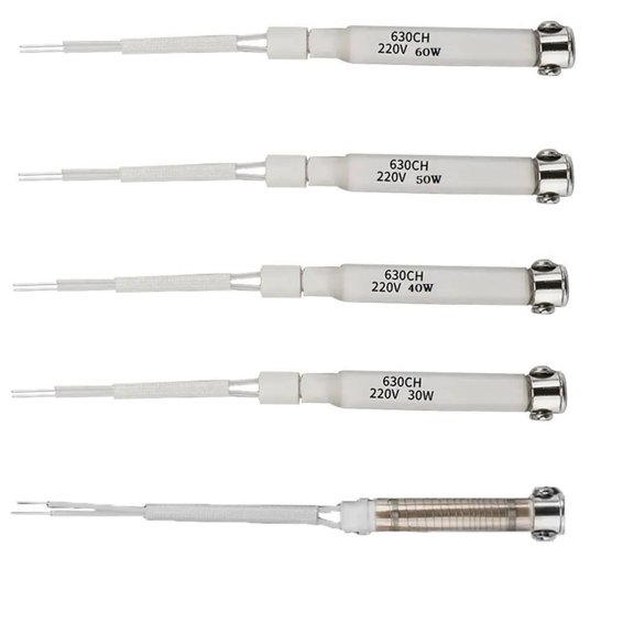 Semi/All Ceramic Core Heating Element Replacement 220V 30W40W60W Soldering Iron Core Weld Equipment Metalworking Accessory Full Ceramic-30W Smile Home