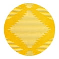 thumbnail image 3 of Unique Loom Kai Collection Area Rug - Warrior (9' 10" Round Yellow/Ivory), 3 of 7