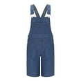 thumbnail image 5 of Gufahion Sizes S-XXXL Shorts Pants Men Casual Fashion Soild Zipper Breast Pocket Washed Suspender Long Cargo, Gifts for Man, Blue, 5 of 7