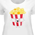 thumbnail image 4 of Inktastic Cute Kawaii Popcorn Women's Plus Size T-Shirt, 4 of 5