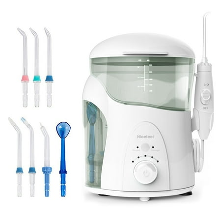 Professional Oral Irrigator Dental Water Flosser, 7 Tips, Large Water Tank, 10 Water Pressure Levels, Easy Operation, Compact Design