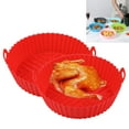 thumbnail image 2 of 2Pcs Silicone Bakeware Réservoir de Drainage d'Huile 3D Résistant à la Chaleur Anti-Adhésif Uniformément Chauffé avec Poignée Friteuses Pot Doublure Cuisine Alimentation, 2 of 11