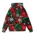 thumbnail image 5 of Women's Christmas Hooded Pullover Winter Thicken Sweatshirt Santa Claus Graphic Outfits Fleece Warm Clothing Snowflake Tops Festival Fashion Clothes, 5 of 5
