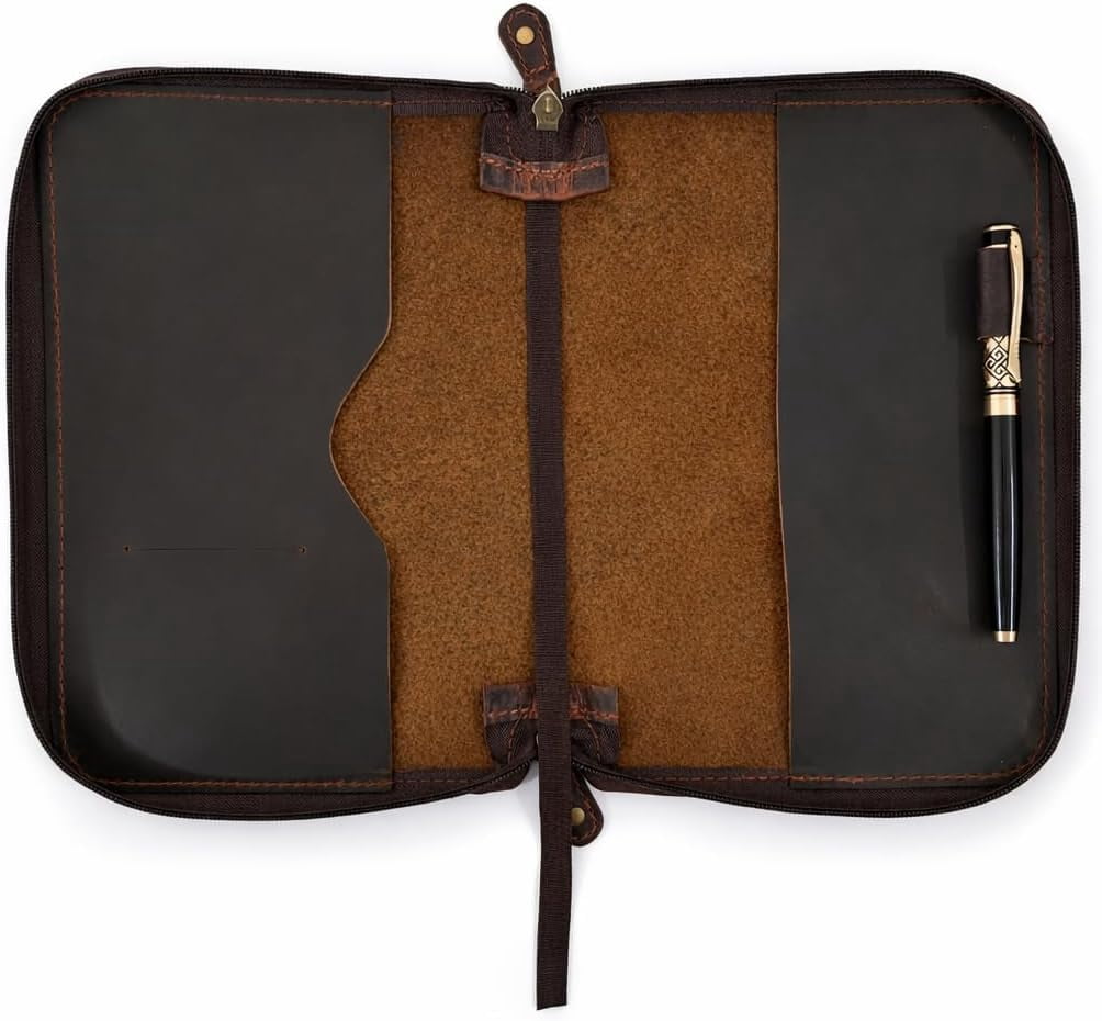 A5 Leather Journal Cover with Zipper Refillable Notebook  for  Leuchtturm1917