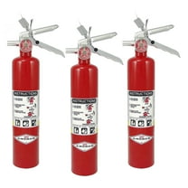 Amerex B417T, 2.5lb ABC Dry Chemical Fire Extinguisher with Aluminum Valve & Wall Bracket, Pack of 3