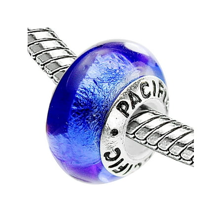 Pacific 925 Charms Sterling Silver Core Glass Bead - Aruba Blue
