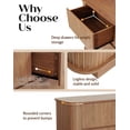 thumbnail image 3 of Putuo Decor Fluted 6 Drawer Dresser, 47.2" Wide Modern Chest for Bedroom, Closet, Walnut, 3 of 9